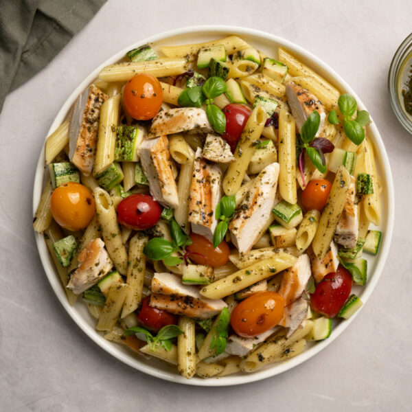 PASTA PESTO CON POLLO